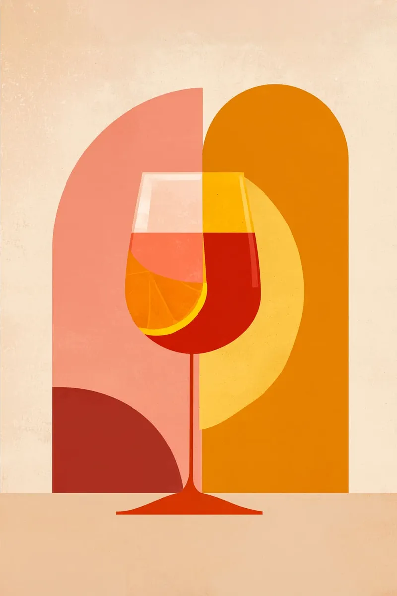 Orangenaperitif im Glas